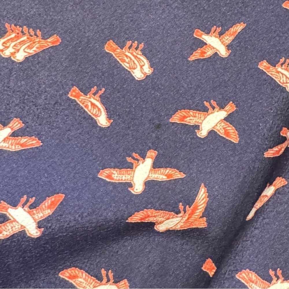 Novelty Print Birds Bar III Dress Long Sleeve Navy Blue Size XL Summer Spring - Picture 14 of 16